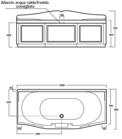 Ванна Simas VAS18bi 71310₽