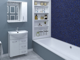 Гарнитур для ванной комнаты Stella Polar Фантазия 60 см белая, напольная