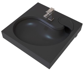 Раковина над стиральной машиной Stella Polar Шебби 60 см SP-00001486 черная