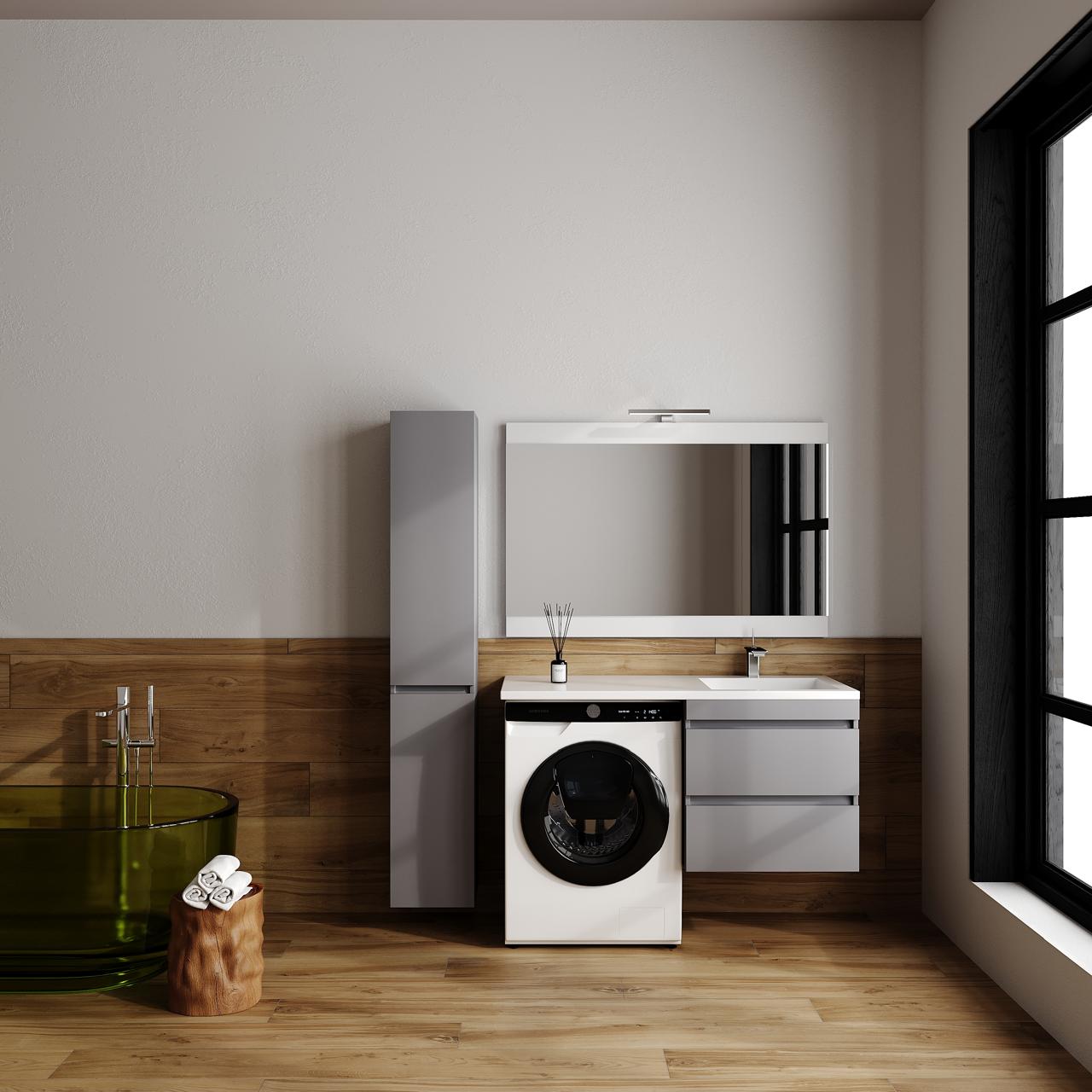 Мебель для ванной комнаты Style Line El Fante 120 см подвесная, серая