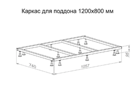 Фото Душевой поддон из литьевого мрамора Taliente 120x80 PTA-ST-120Bstone черный, на каркасе с декоративной панелью (уценка: с экспозиции)