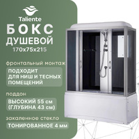 Душевая кабина Taliente 170x75 TA-17075G стекло тонированное, профиль матовый хром