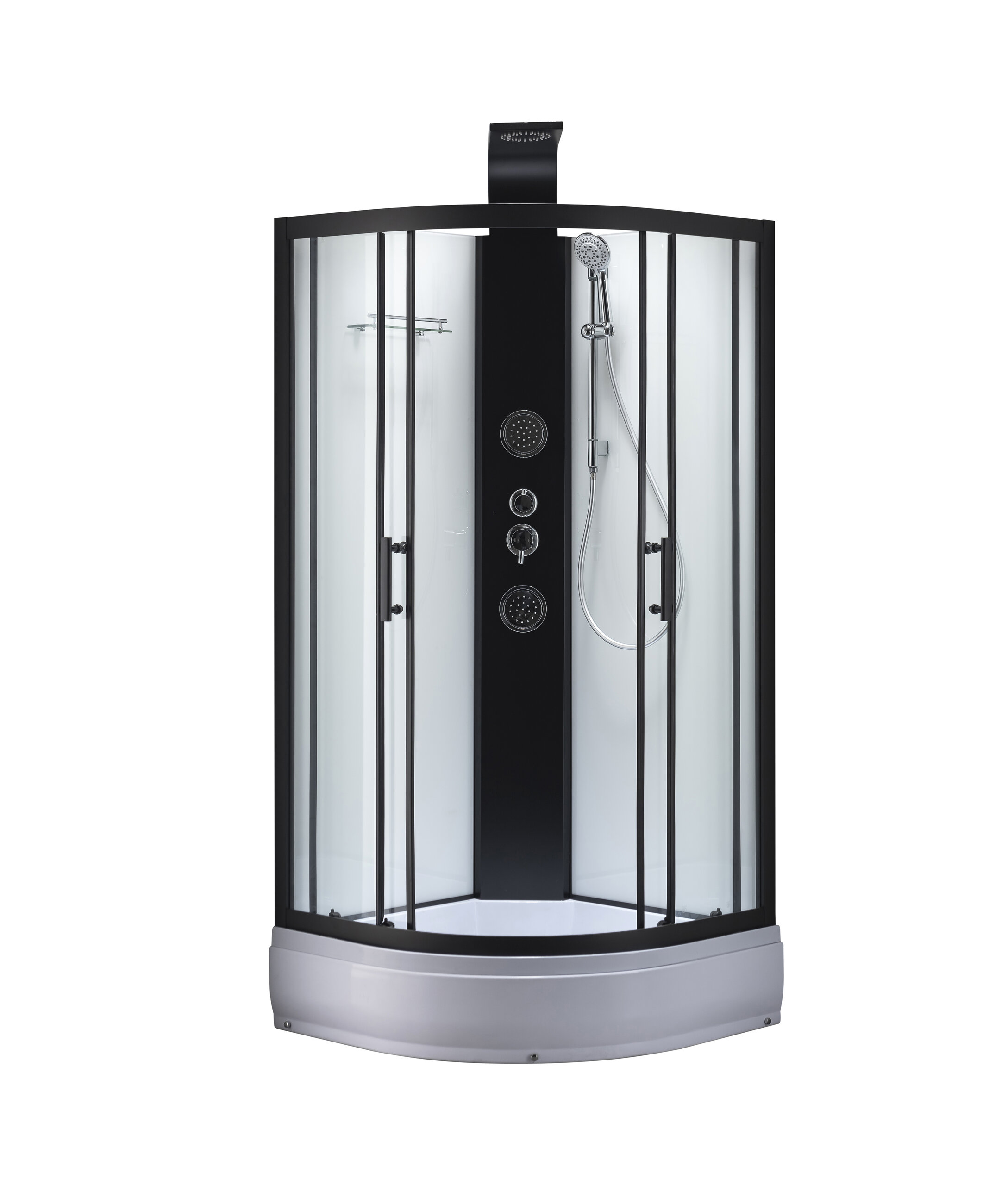 Душевая кабина с гидромассажем Taliente 90х90 TA-99CB без крыши стекло прозрачное профиль черный со средним поддоном 51000₽