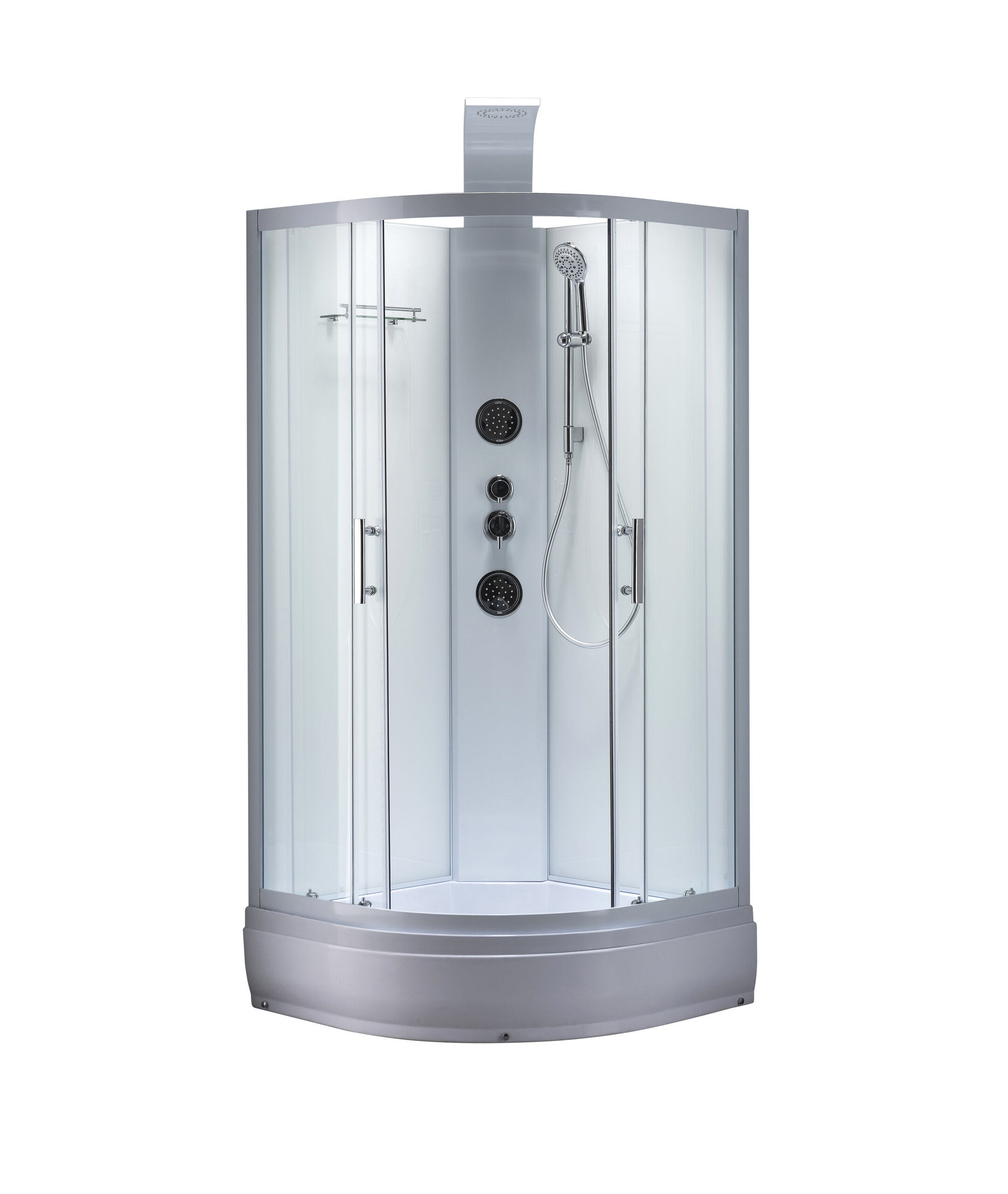 Душевая кабина с гидромассажем Taliente 90х90 TA-99CW без крыши стекло прозрачное профиль белый со средним поддоном 52250₽