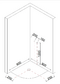 Фото Душевая кабина Taliente 90x90 TA-9090G с высоким поддоном, стекло тонированное, профиль матовый хром 1