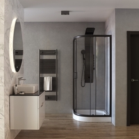 Душевой угол Taliente 90x90 см TA-09091-1CB стекло прозрачное, профиль матовый черный