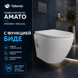 Унитаз подвесной Taliente Amato AM25010 + Smcromo