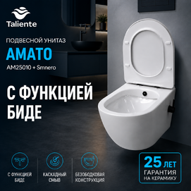 Унитаз подвесной Taliente Amato AM25010 + Smnero