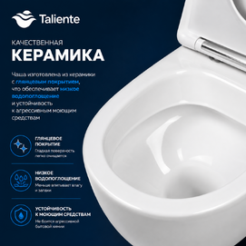 Фото Унитаз подвесной Taliente Амато Эстезо (Amato Esteso) AE65053 смыв торнадо 3.0, цвет белый