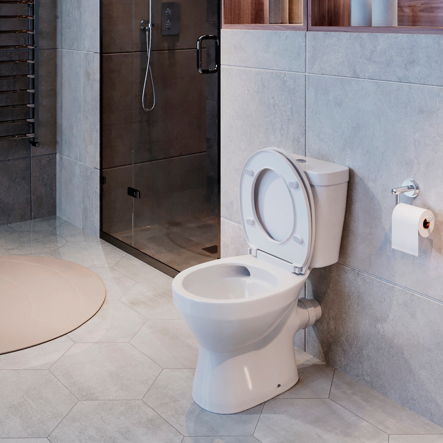 Унитаз-компакт напольный Taliente Aterno Vortex AT25044 с бачком и крышкой микролифт белый 11200₽