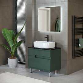 Фото Мебель для ванной комнаты Taliente Cevia 80 зеленая