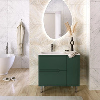 Мебель для ванной Taliente Cevia 90 см подвесная, зеленая, левая