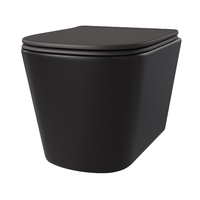 Унитаз Taliente Correto CR25200 Nero безободковый, черный матовый, с крышкой микролифт
