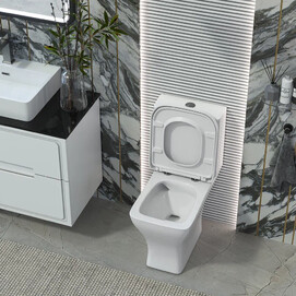 Унитаз-компакт безободковый Taliente Elegante Vortex EL45055 смыв ТОРНАДО, с крышкой микролифт