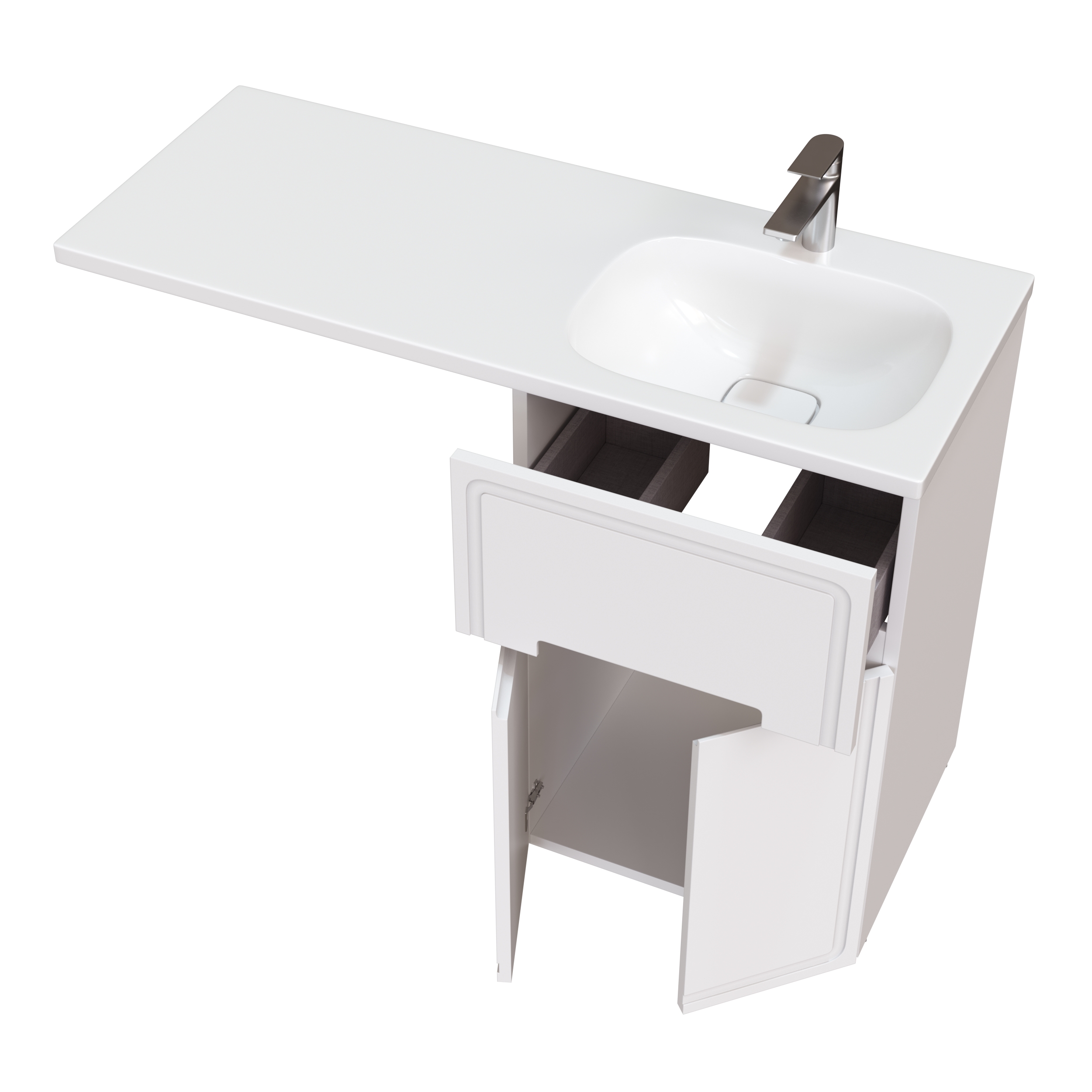 Тумба под раковину Taliente Olejio 55 см TA-MBO-60NR-blanco напольная белая 13991₽