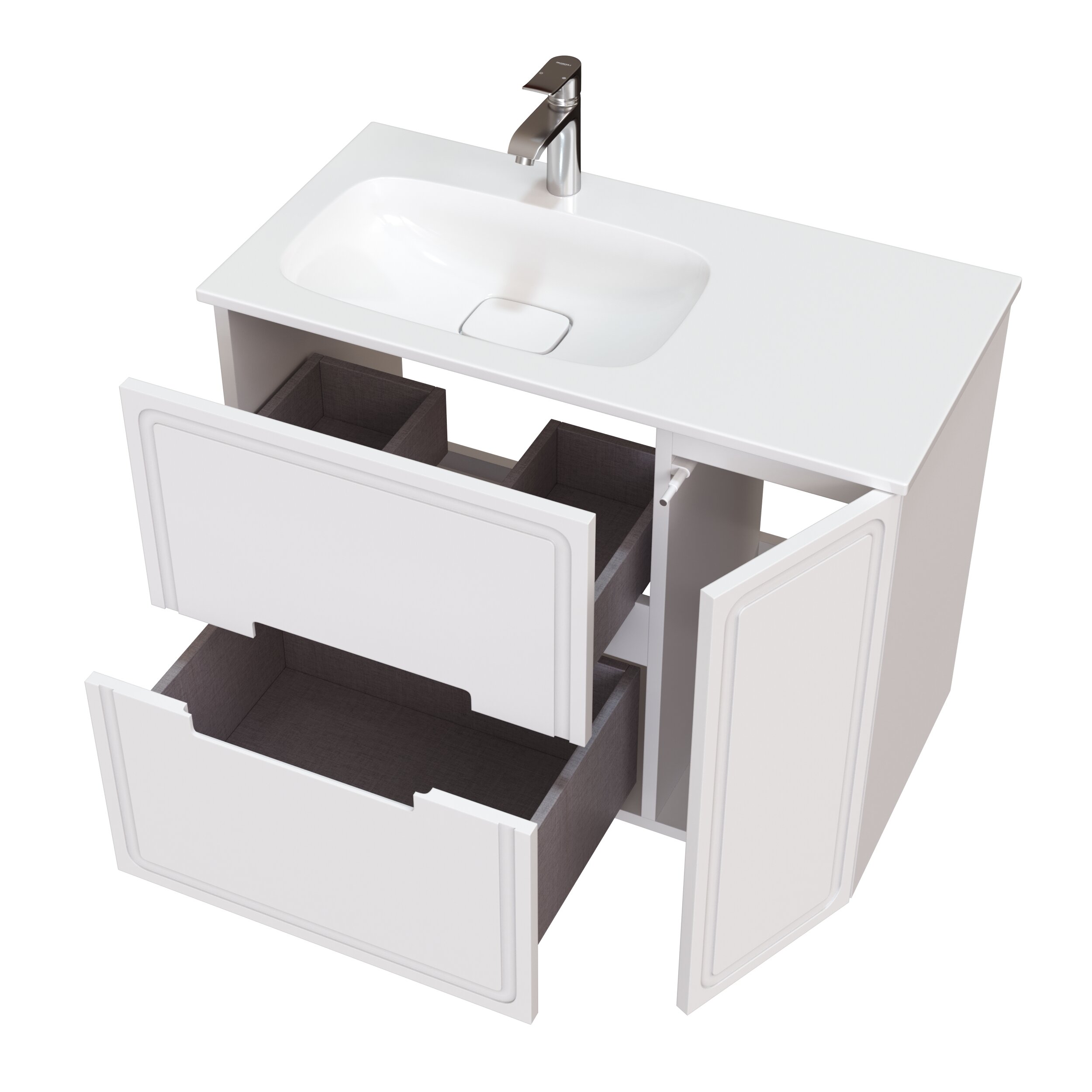 Тумба под раковину Taliente Olejio 89 см TA-MBO-90PRL-blanco подвесная белая 14299₽