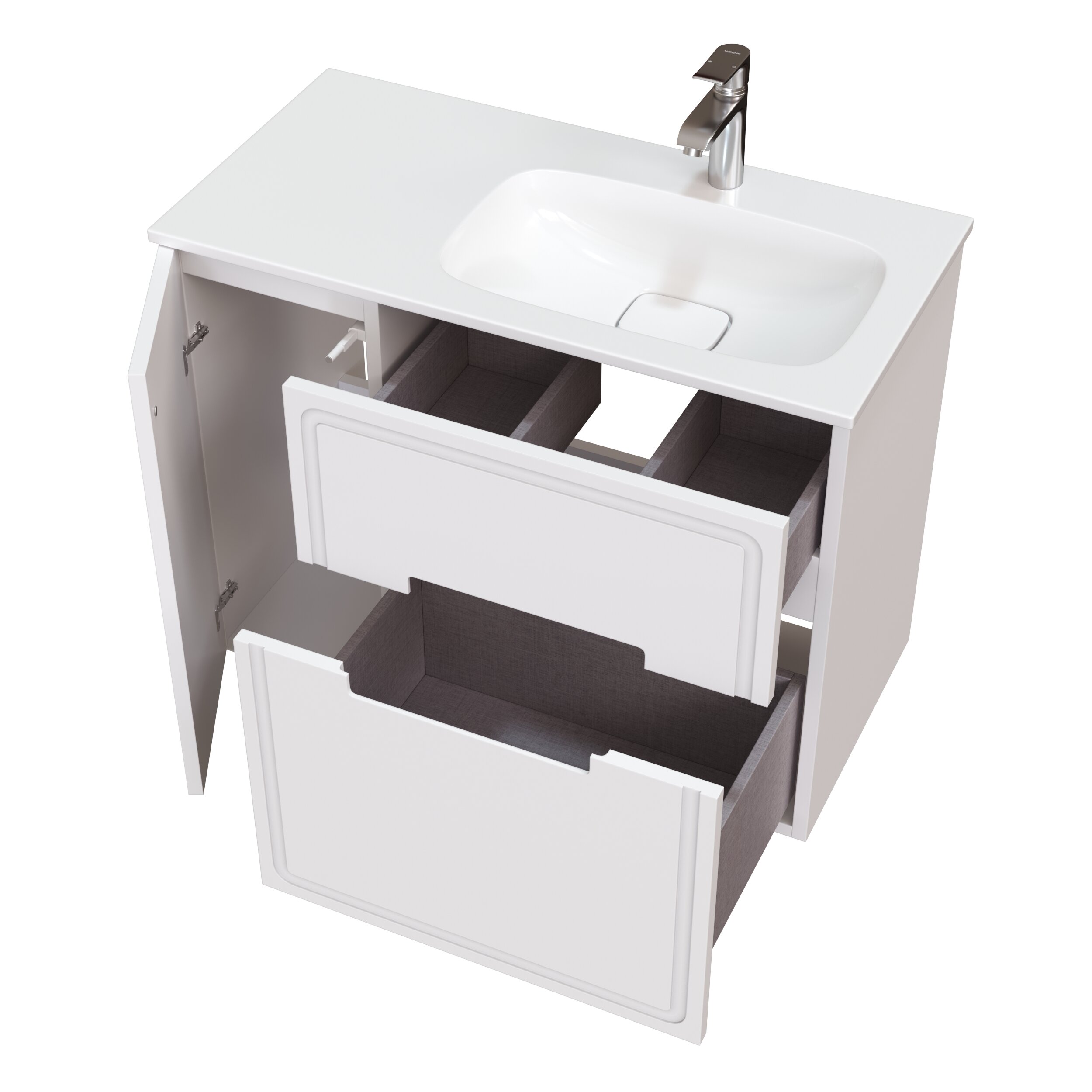 Тумба под раковину Taliente Olejio 89 см TA-MBO-90PRR-blanco подвесная белая 14299₽