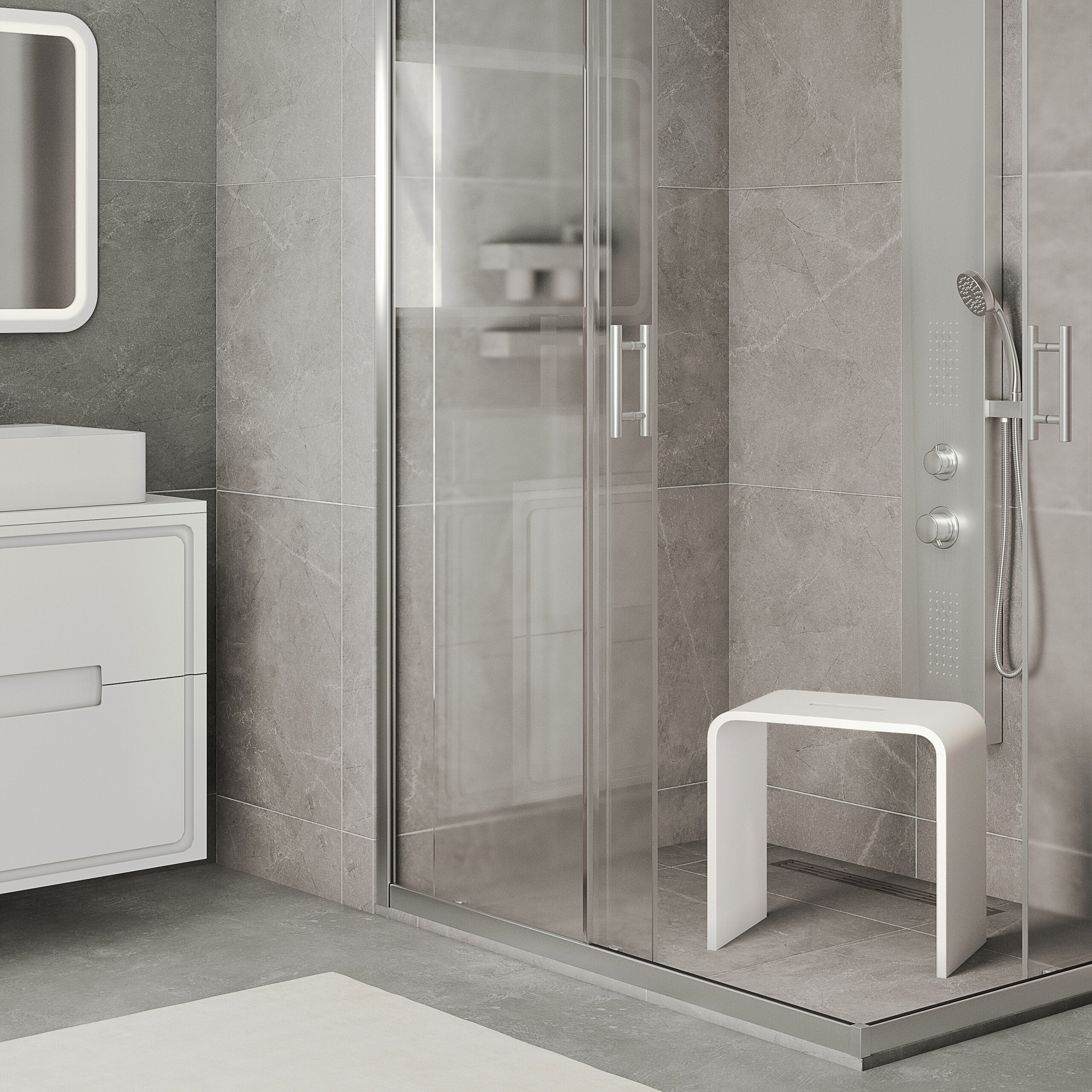 Стул для душевой кабины Taliente Sgabello TA-STOOL41-blanco белый