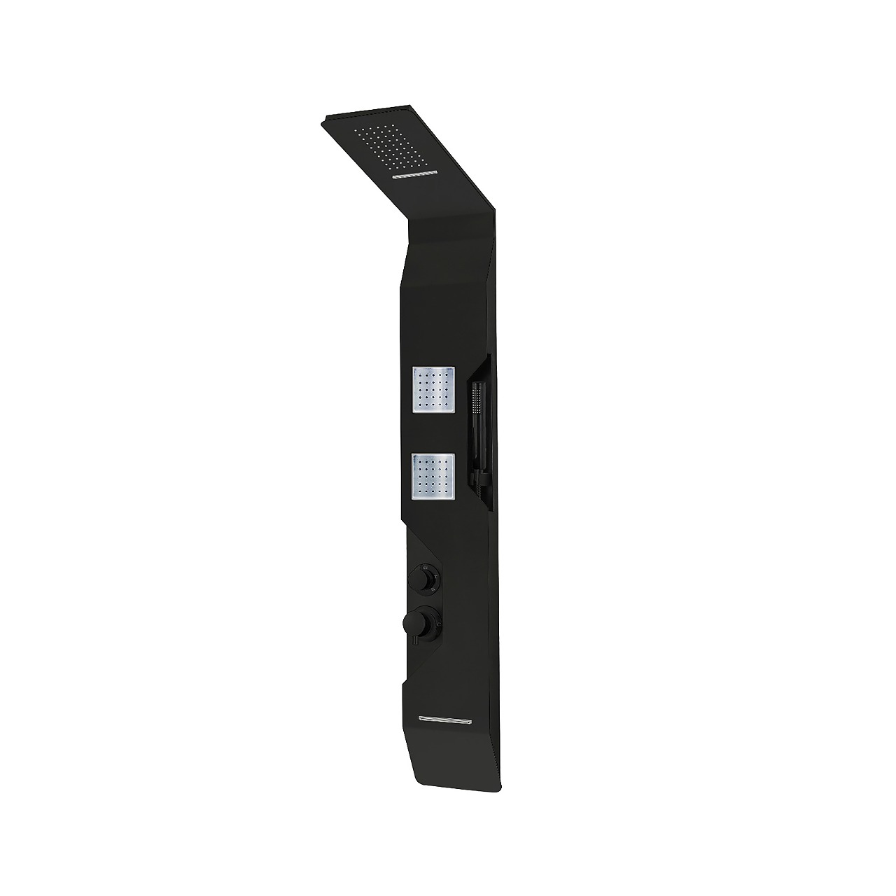 Душевая панель Taliente TA-G-A05BBbs с гидромассажем и с каскадным изливом черная 16800₽