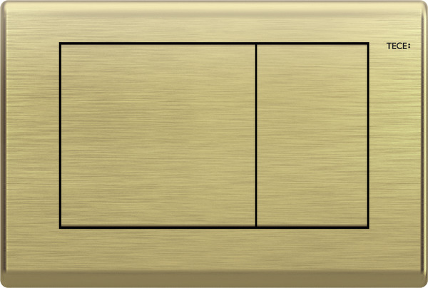 Кнопка для инсталляции Tece Planus 9240366 для унитазов 21.4x14.4 см, цвет латунь - фото 1