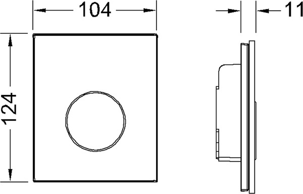 Кнопка для инсталляции Tece Loop 9242651 для писсуаров 10.4x12.4 см, цвет мятный - фото 2