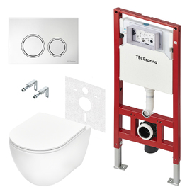 Комплект унитаза с инсталляцией и кнопкой Tece  K401101WCR