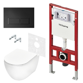 Комплект унитаза с инсталляцией и кнопкой Tece  K401204WCR