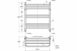 Фото Электрический полотенцесушитель Тера Богема 60x50 ПСН-14-05 хром