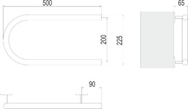 Фото Полотенцесушитель электрический Terminus Электро 25 П-обр 500х200 хром