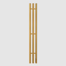 Полотенцесушитель электрический Terminus Tres 16x120 4670078546845 брашированное золото, 3-режима температуры