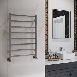 Фото Полотенцесушитель водяной Terminus Ватикан 50x80 4670078546845 оружейная сталь