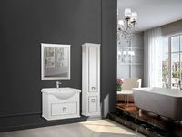 Мебель для ванной Tessoro Foster 65 белый с патиной серебро, подвесной