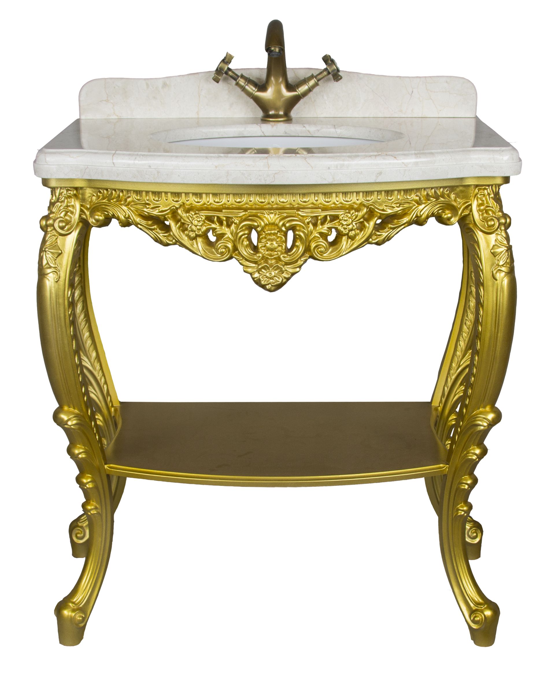 Консоль под раковину Tessoro Isabella 100 поталь золото