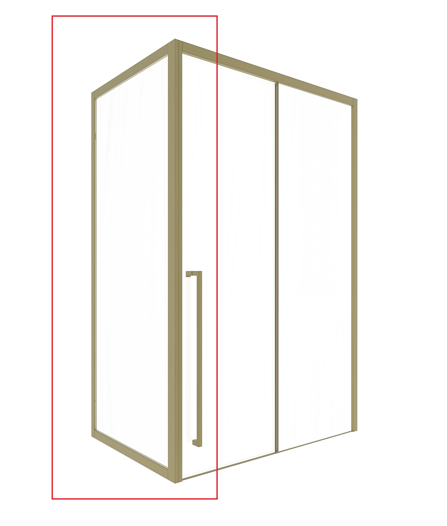 Боковая стенка Timo 100х200 T63 стекло прозрачное профиль матовое золото 38556₽