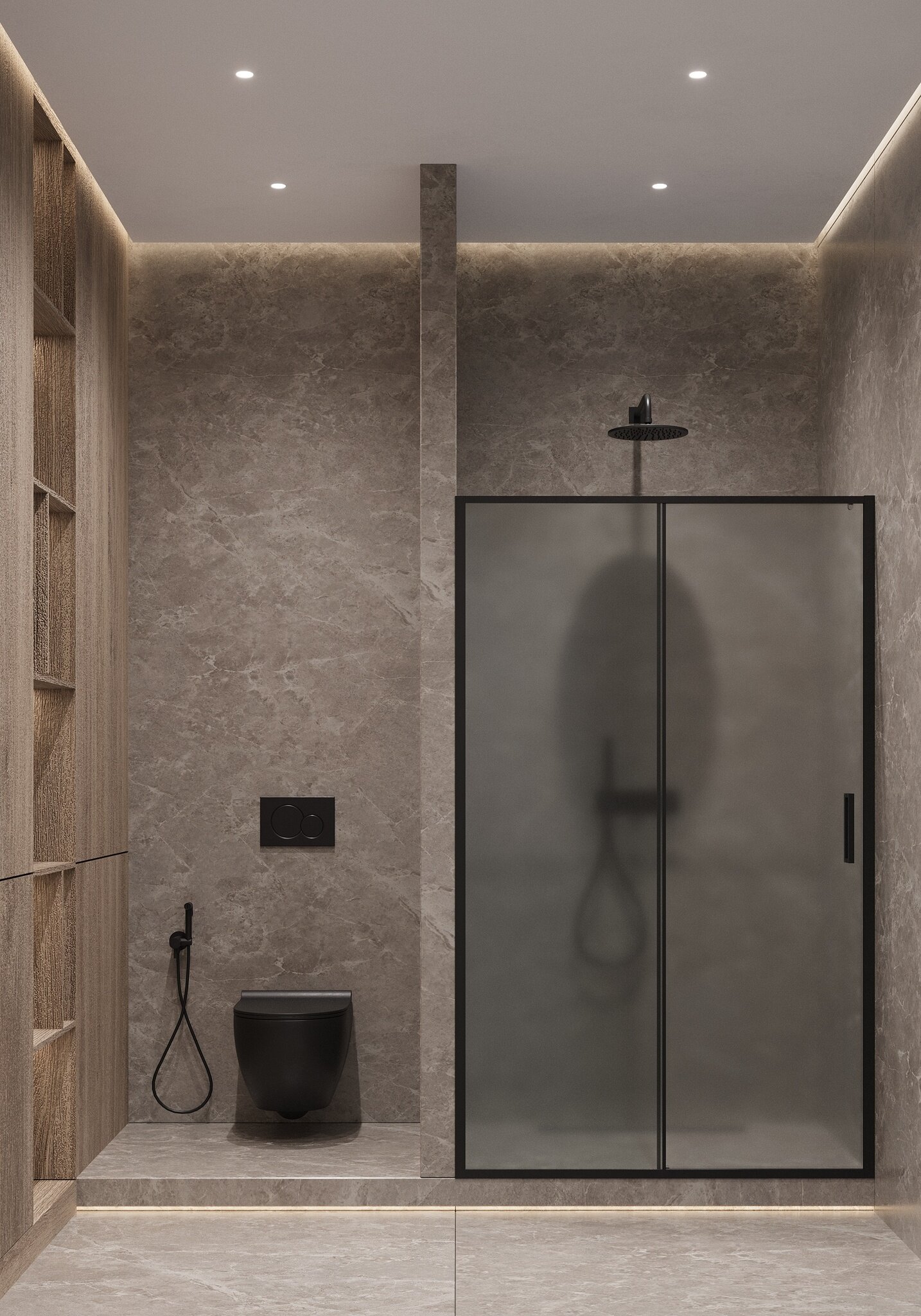 Душевая дверь Timo 120x195 T02 стекло матовое профиль черный 30240₽