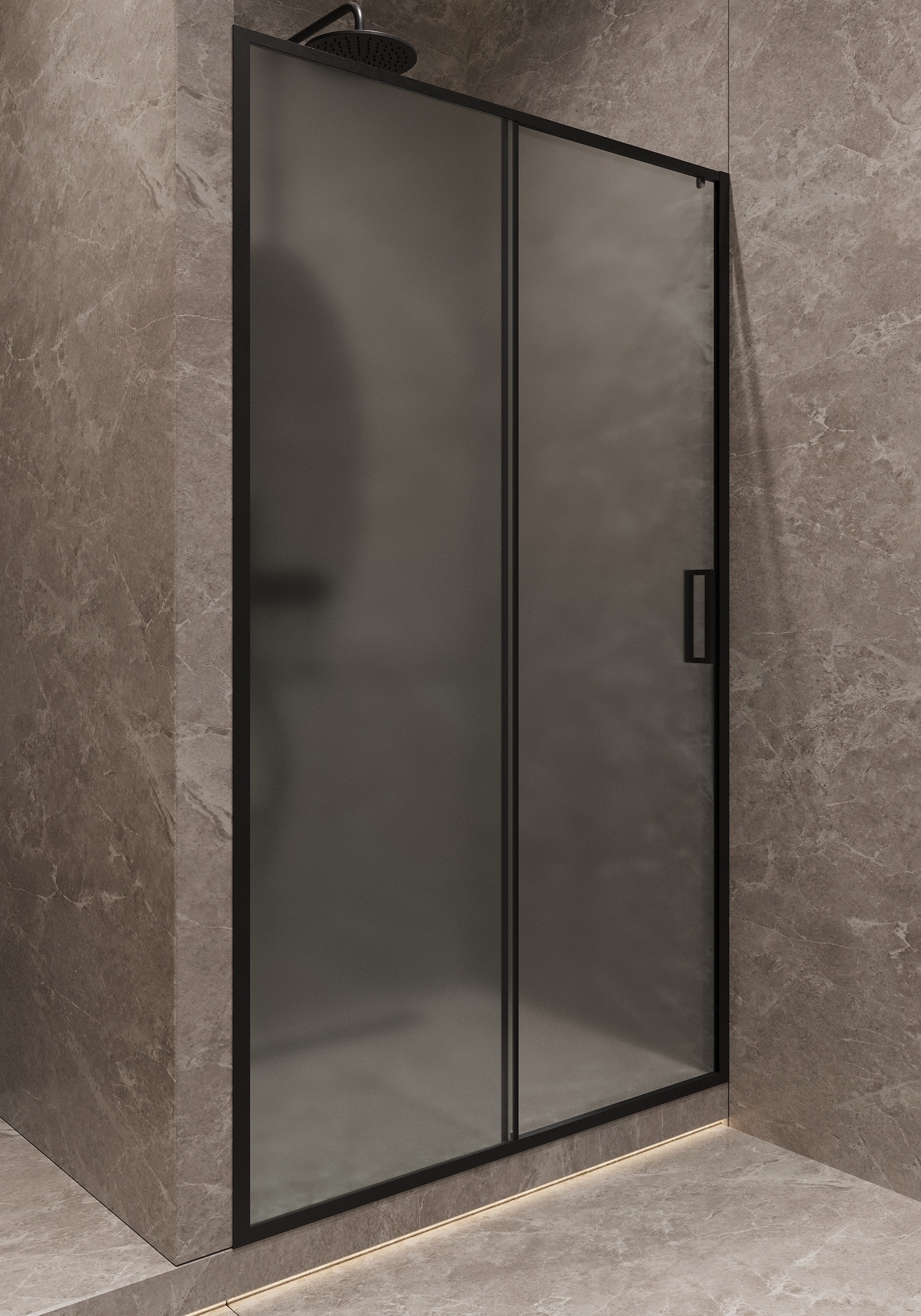 Душевая дверь Timo 150x195 T06 стекло матовое профиль черный 50400₽