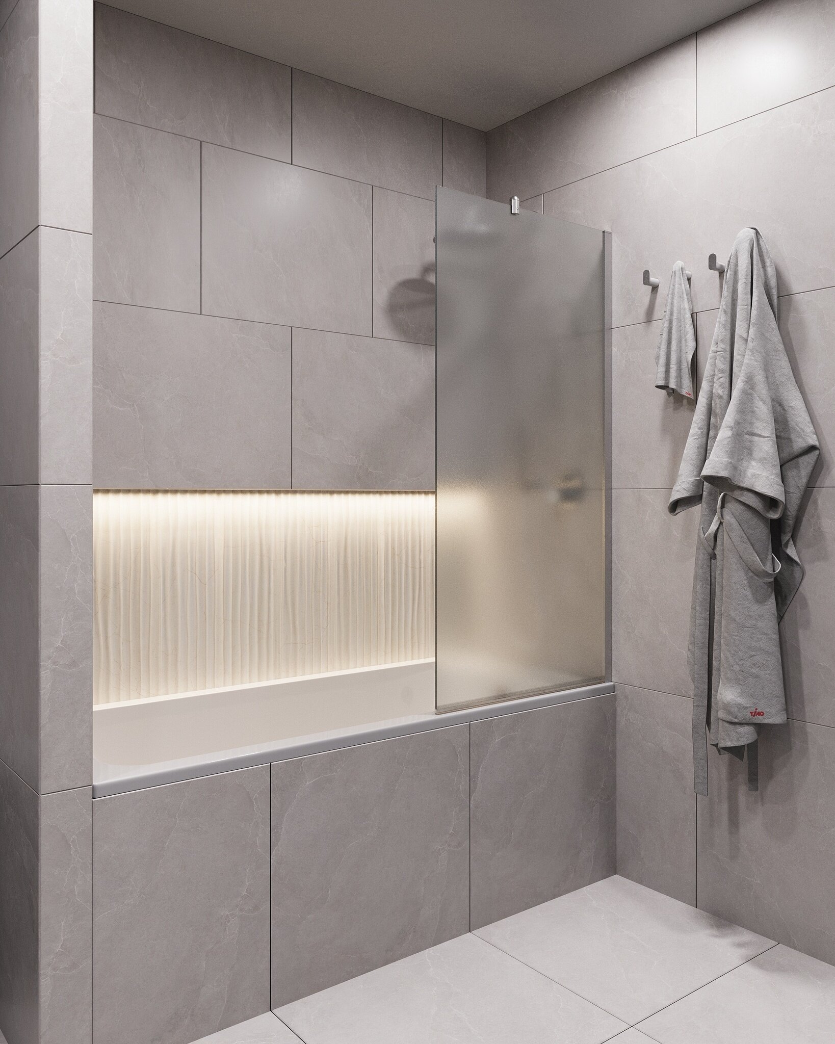 Шторка для ванны Timo 80x140 T20 стекло матовое профиль хром 23200₽