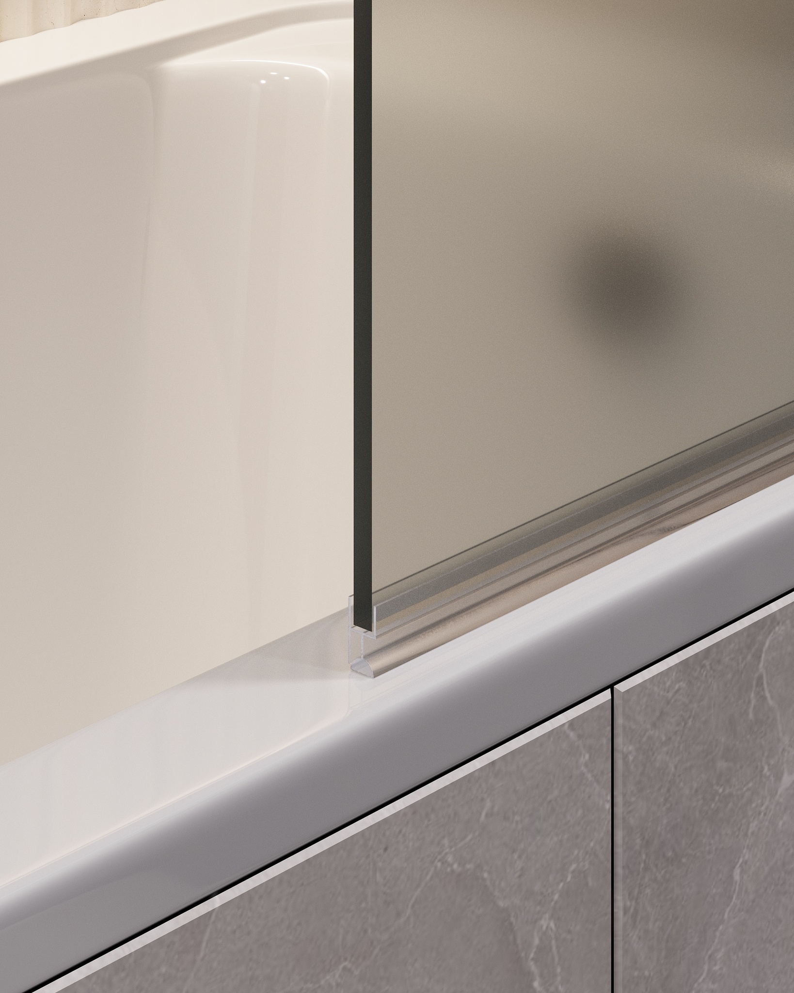 Шторка для ванны Timo 90x140 T21 стекло матовое профиль черный 26000₽