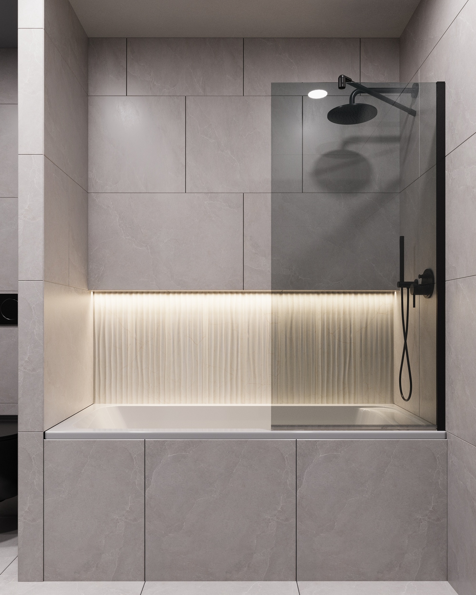 Шторка для ванны Timo 90x140 T26 стекло прозрачное профиль черный 14616₽