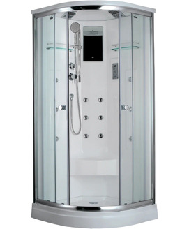 Душевая кабина Timo Lux TT-7701 100x100 с гидромассажем, стекла прозрачные, профиль хром