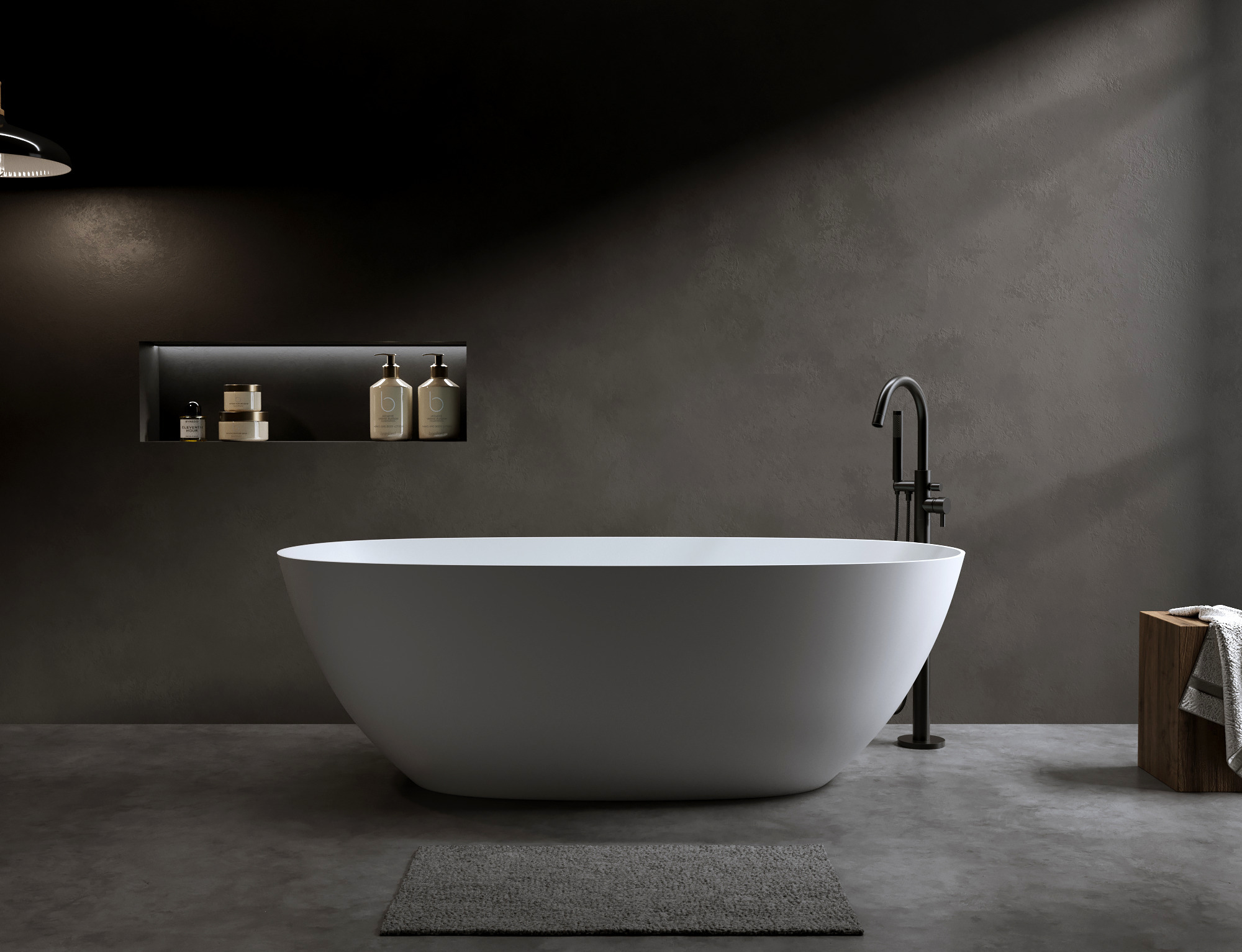 Ванна из искусственного камня Timo SATU 145x78 SATU1450 белая 152150₽