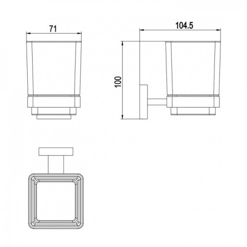 Стакан для зубных щеток Timo Selene  10033/ 00 хром 10033/00 Selene  10033/ 00 хром - фото 2