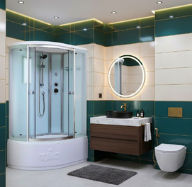 Фото Душевая кабина Timo Standart 120х85 T-6620 Silver Fabric R стекло матовое, профиль хром