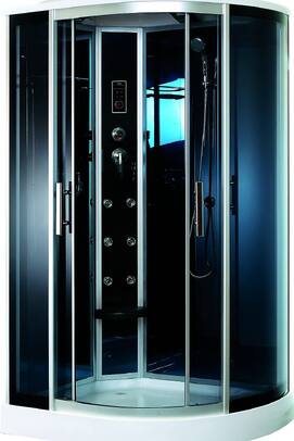 Душевая кабина Timo Standart T-1102 L 120x85 с гидромассажем, стекла тонированные, профиль хром матовый