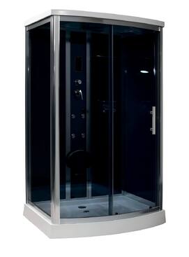 Душевая кабина Timo Standart T-1115 120x90 с гидромассажем, стекла тонированные, профиль хром матовый