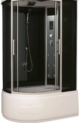 Душевая кабина Timo Standart T-1120R 120x85 с гидромассажем, стекла тонированные, профиль хром матовый
