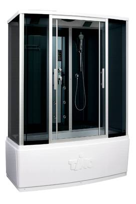 Душевой бокс Timo Standart T-1140 140x88 с гидромассажем, стекла тонированные, профиль белый
