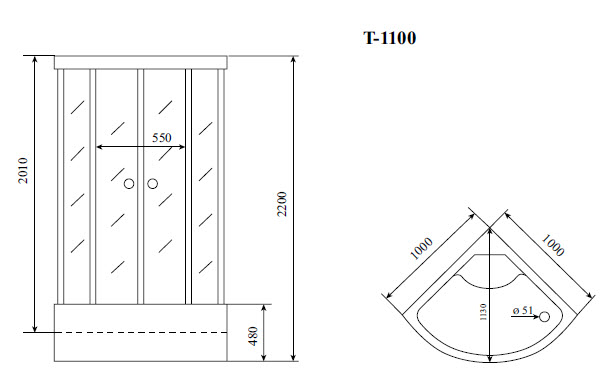 Душевая кабина Timo Comfort T-8800 F 100x100, цвет белый - фото 10