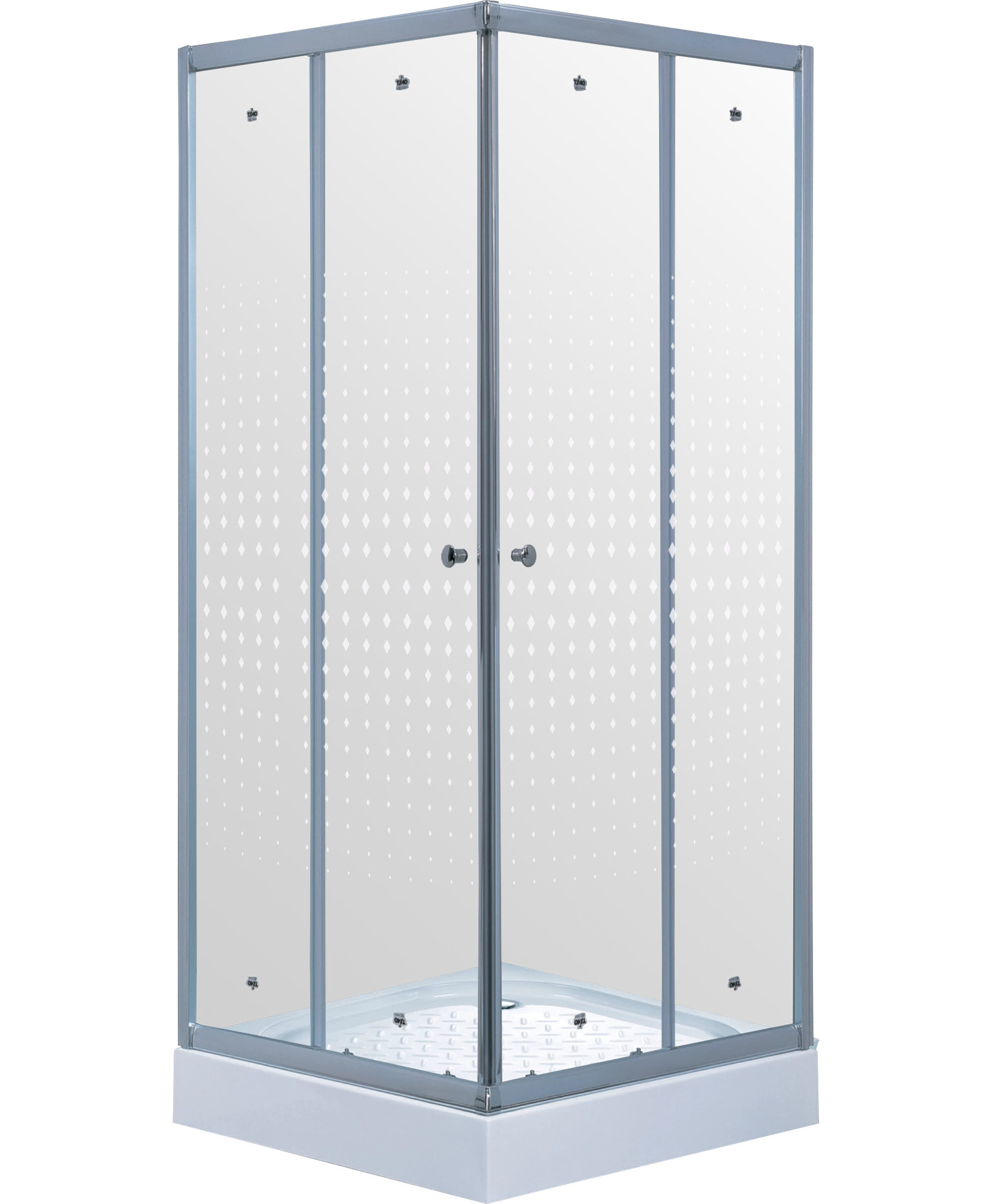 Душевой уголок Timo TL-1102 Romb Glass низкий поддон стекло матовое с декором 30156₽