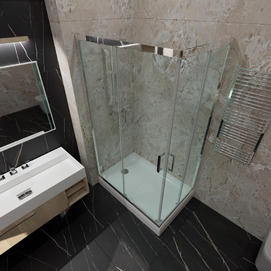 Фото Душевой уголок Triton Pro Фикс 120x80 Щ0000067441 прозрачный, профиль хром